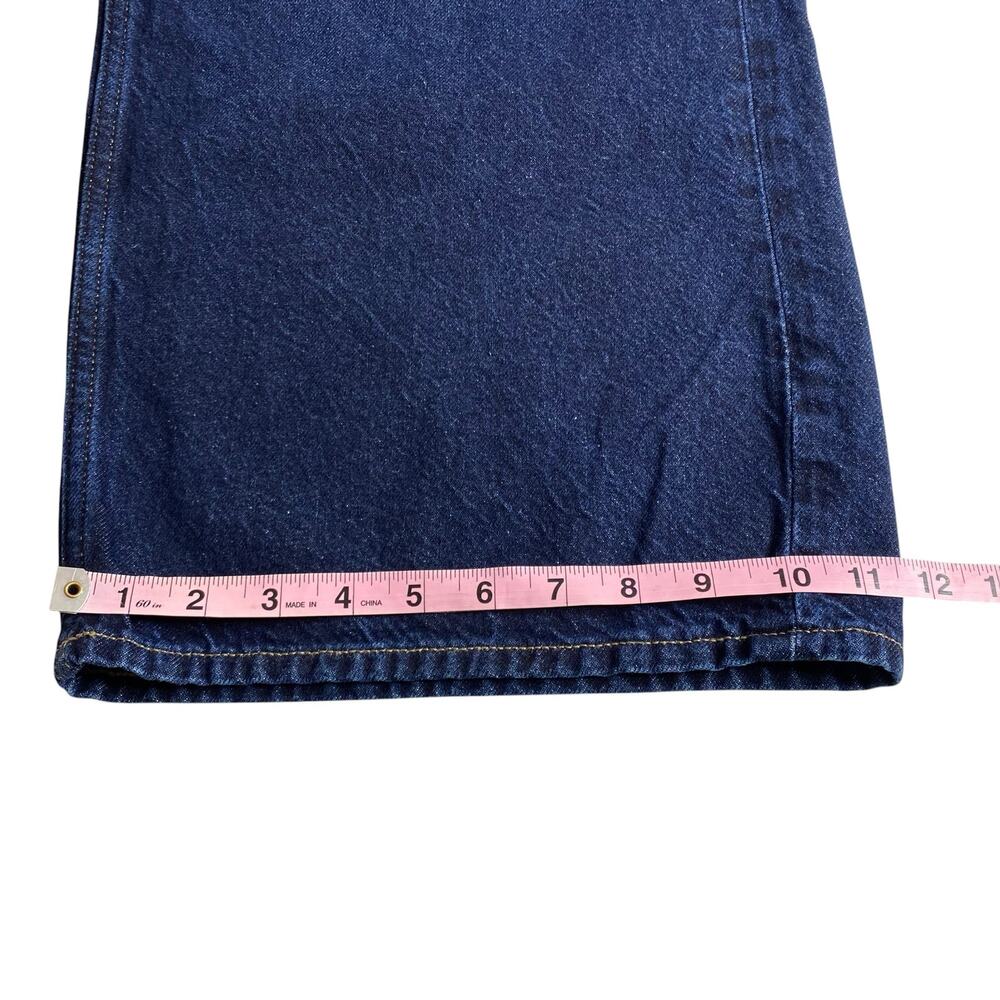Old Navy Baggy Wide Leg Jeans Dark Wash Mid Rise Sz 14 Petite Skater Streetwear - Picture 12 of 13